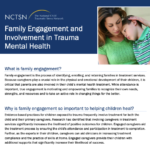 Family Engagement and Involvement in Trauma Mental Health