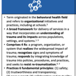 Glossary: Common terms for frameworks, initiatives, and approaches that address trauma